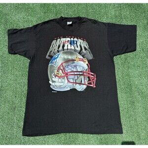 Vintage Salem 1994 New England Patriots Big Helmet Single Stitch T-Shirt Size L
